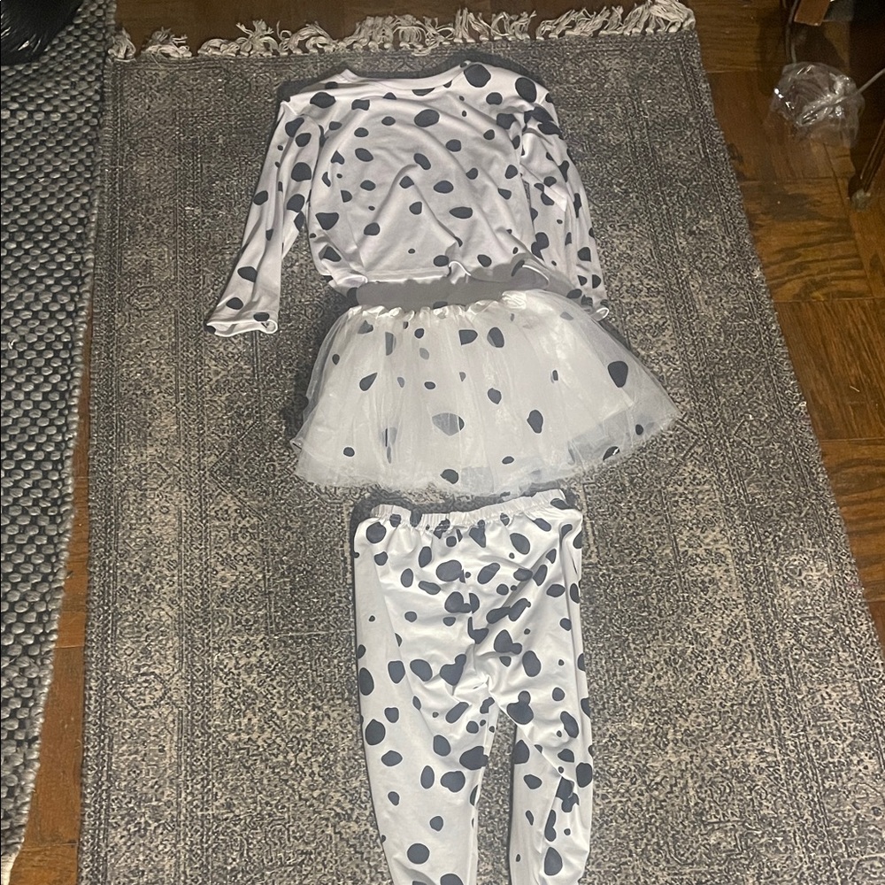 Polka Dot Kids Dance Costume Set
